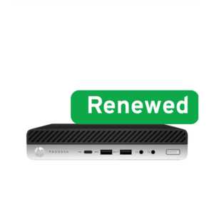 HP Renewed Grade A | ProDesk 600 G4 Desktop Mini PC | Intel Core i3 | i3-8100T | 8 GB | SSD | 128 GB | Intel UHD Graphics 630 | Windows 11 Home | 12 month(s)