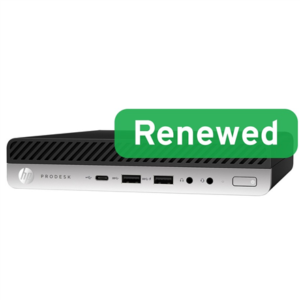 HP Renewed Grade A | ProDesk 600 G5 DM | Intel Core i3 | i3-9100T | 8 GB | NVMe | 128 GB | Intel UHD Graphics 630 | Windows 11 Home
